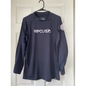 Rip Curl Dawn Patrol Rashguard Men’s XL Black Long Sleeve UV Protection Surf